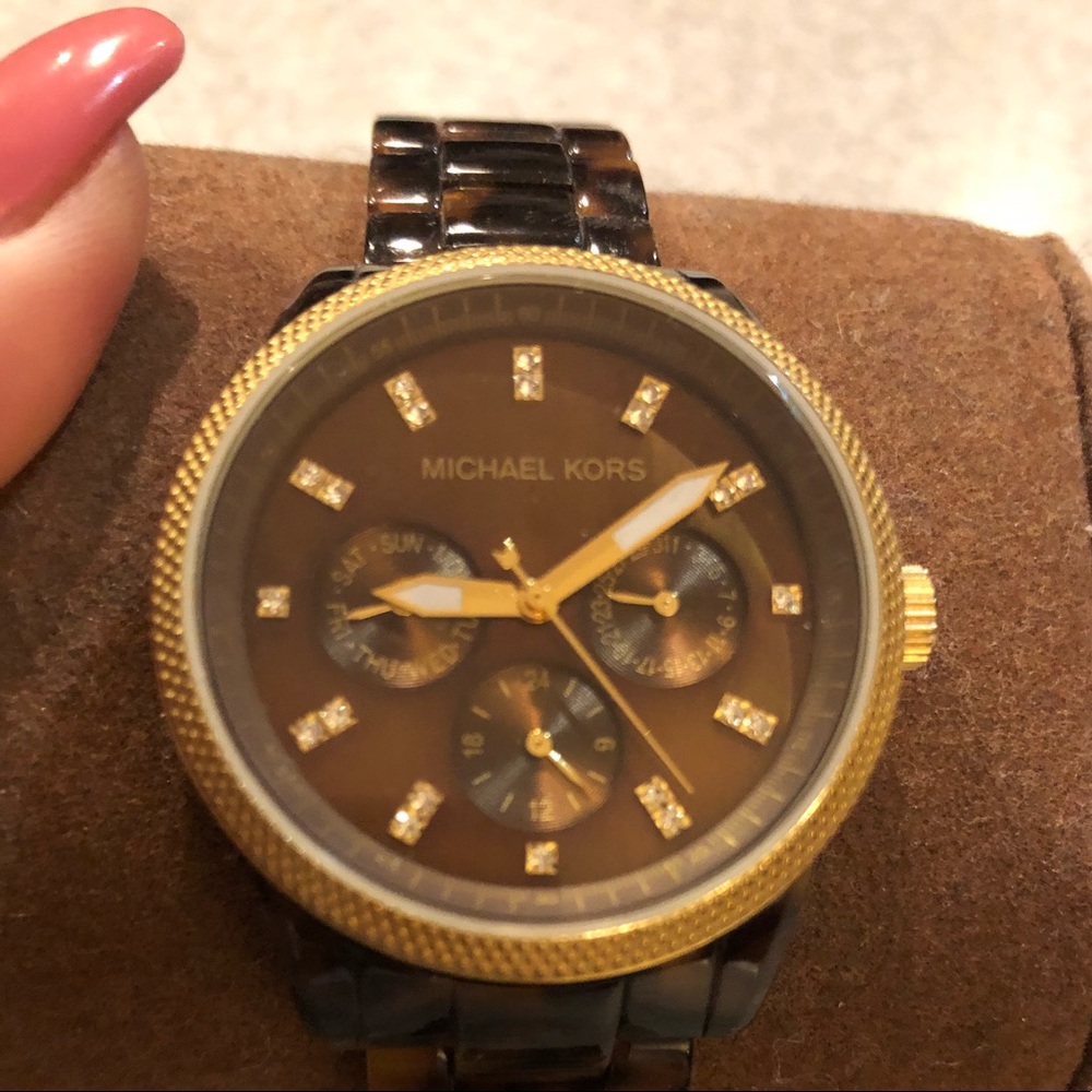 Michael Kors tortoise shell watch - Picture 1 of 4